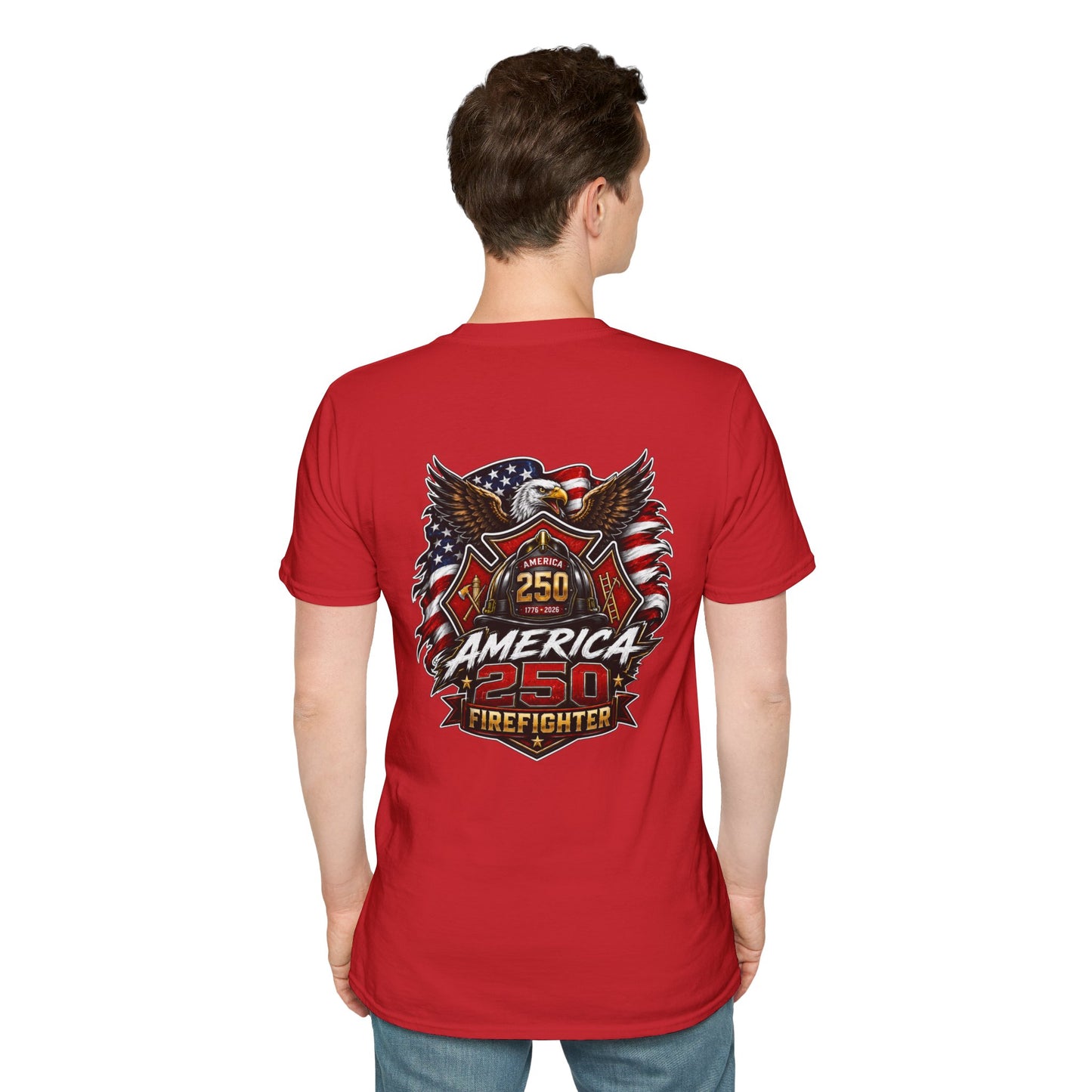 America 250 Firefighter Patriotic Graphic Tee