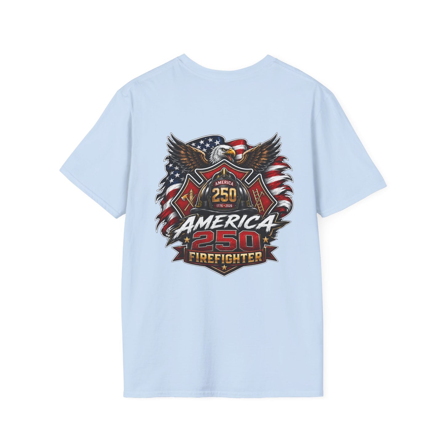 America 250 Firefighter Patriotic Graphic Tee
