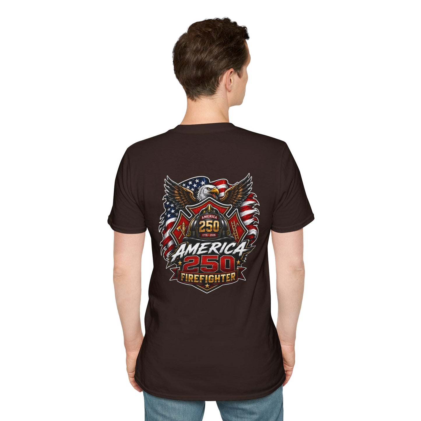America 250 Firefighter Patriotic Graphic Tee