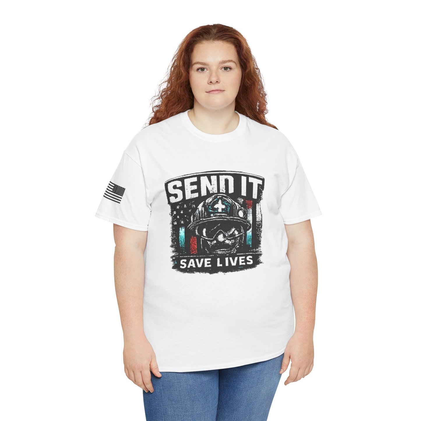 Send It Save Lives T‑Shirt — EMS/Paramedic Rescue Helmet Tee