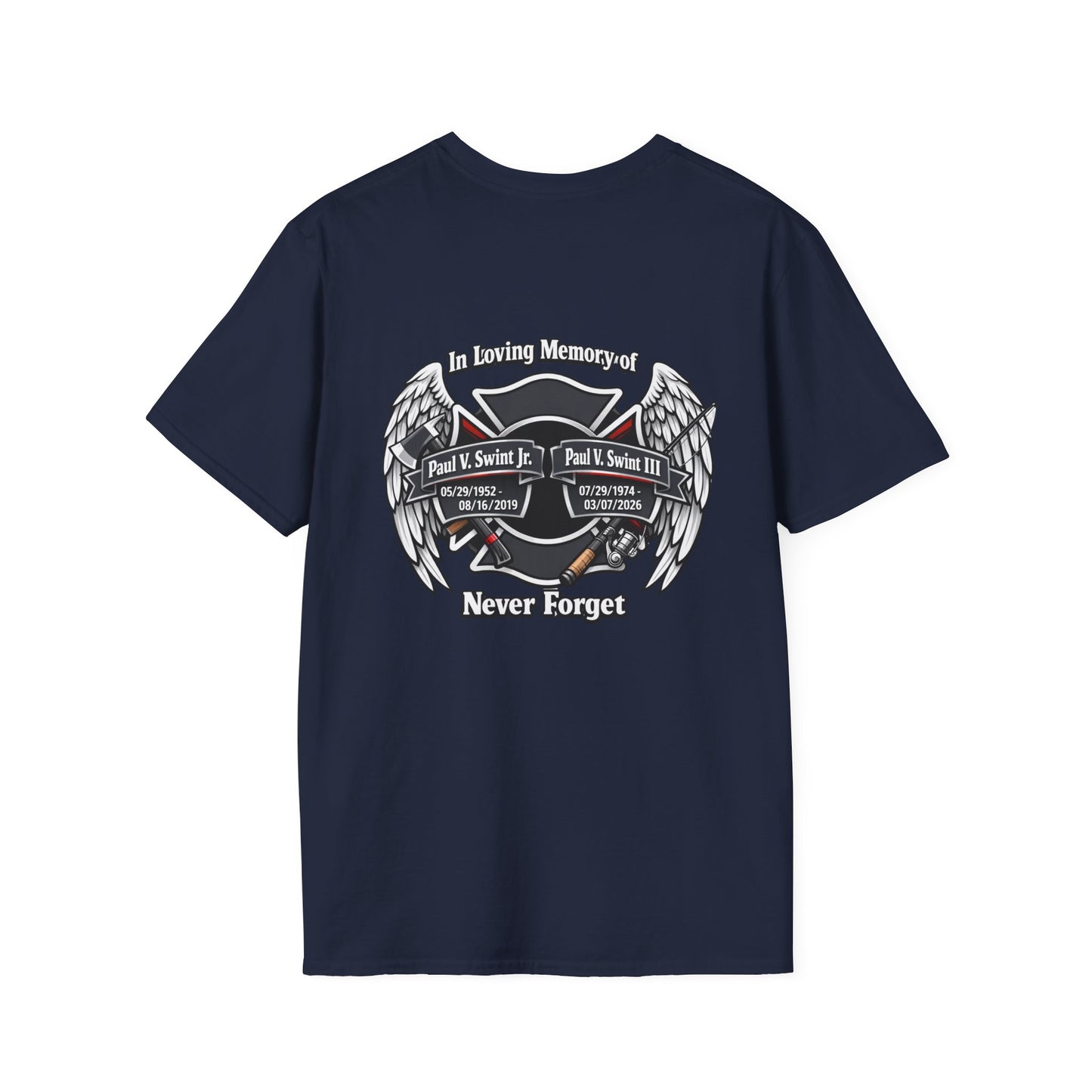 Memorial Wings T-Shirt — 'In Loving Memory / Never Forget' Tribute Tee
