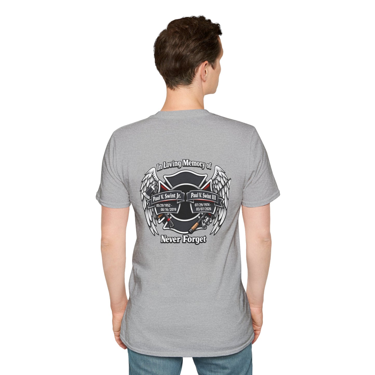 Memorial Wings T-Shirt — 'In Loving Memory / Never Forget' Tribute Tee