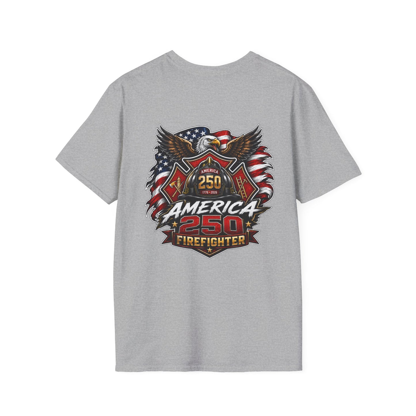 America 250 Firefighter Patriotic Graphic Tee