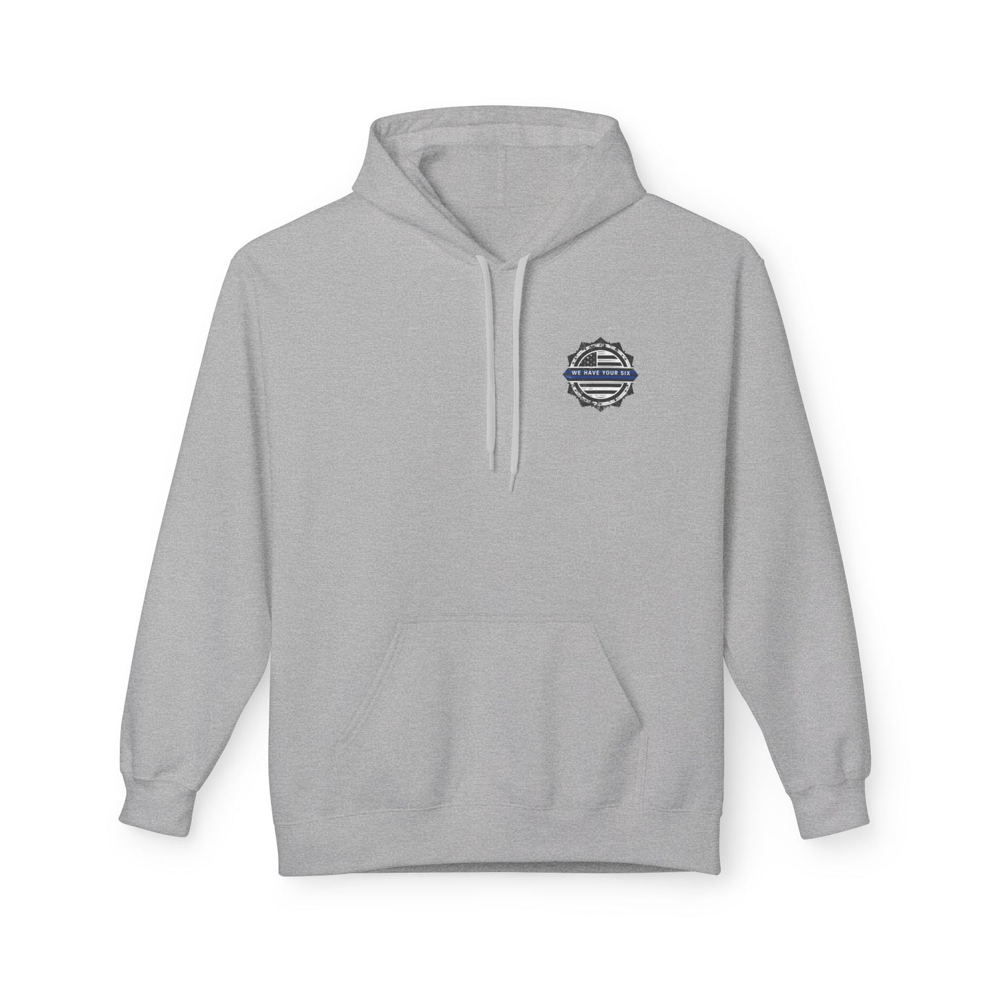 Thin Blue Line Skull Hoodie – Police Support American Flag Back Print