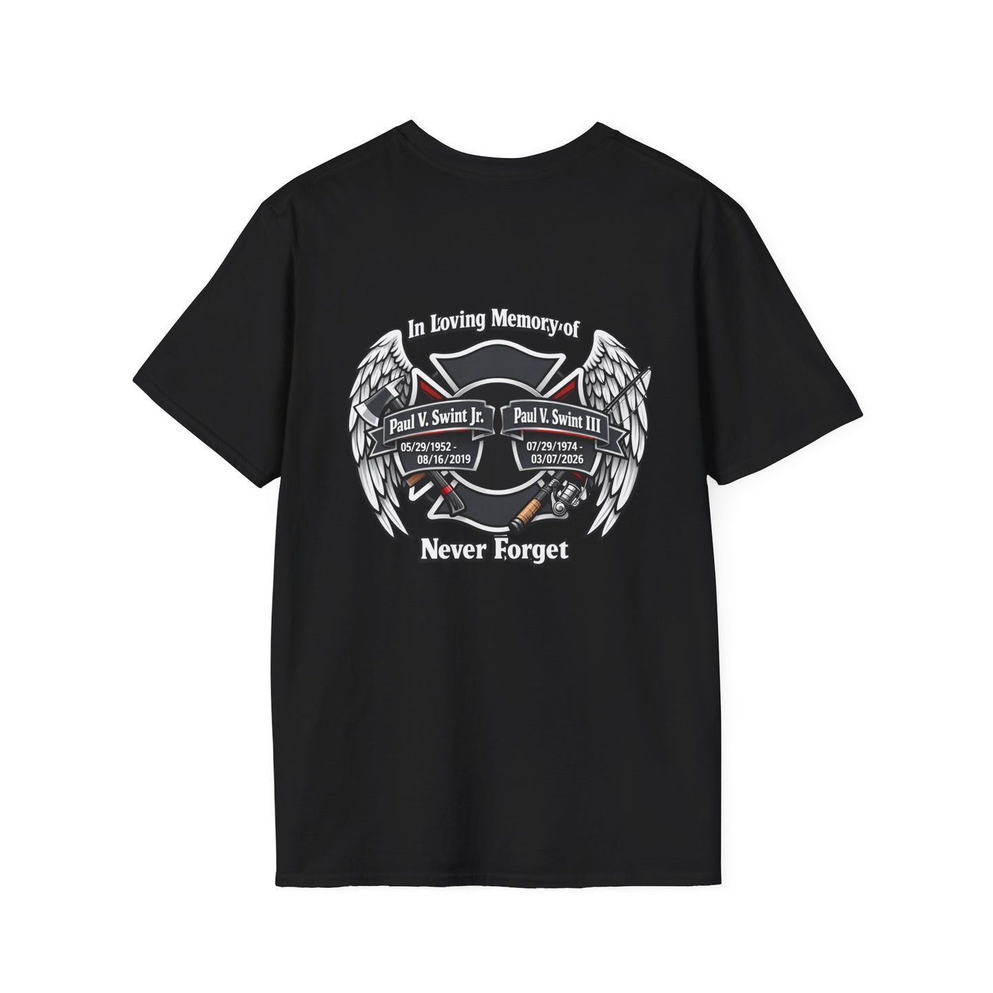 Memorial Wings T-Shirt — 'In Loving Memory / Never Forget' Tribute Tee