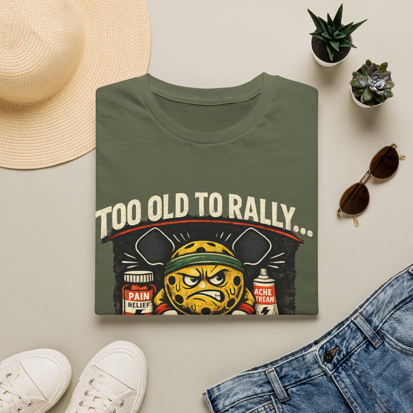 Too Old to Rally, Too Young to Quit Pickleball T-Shirt