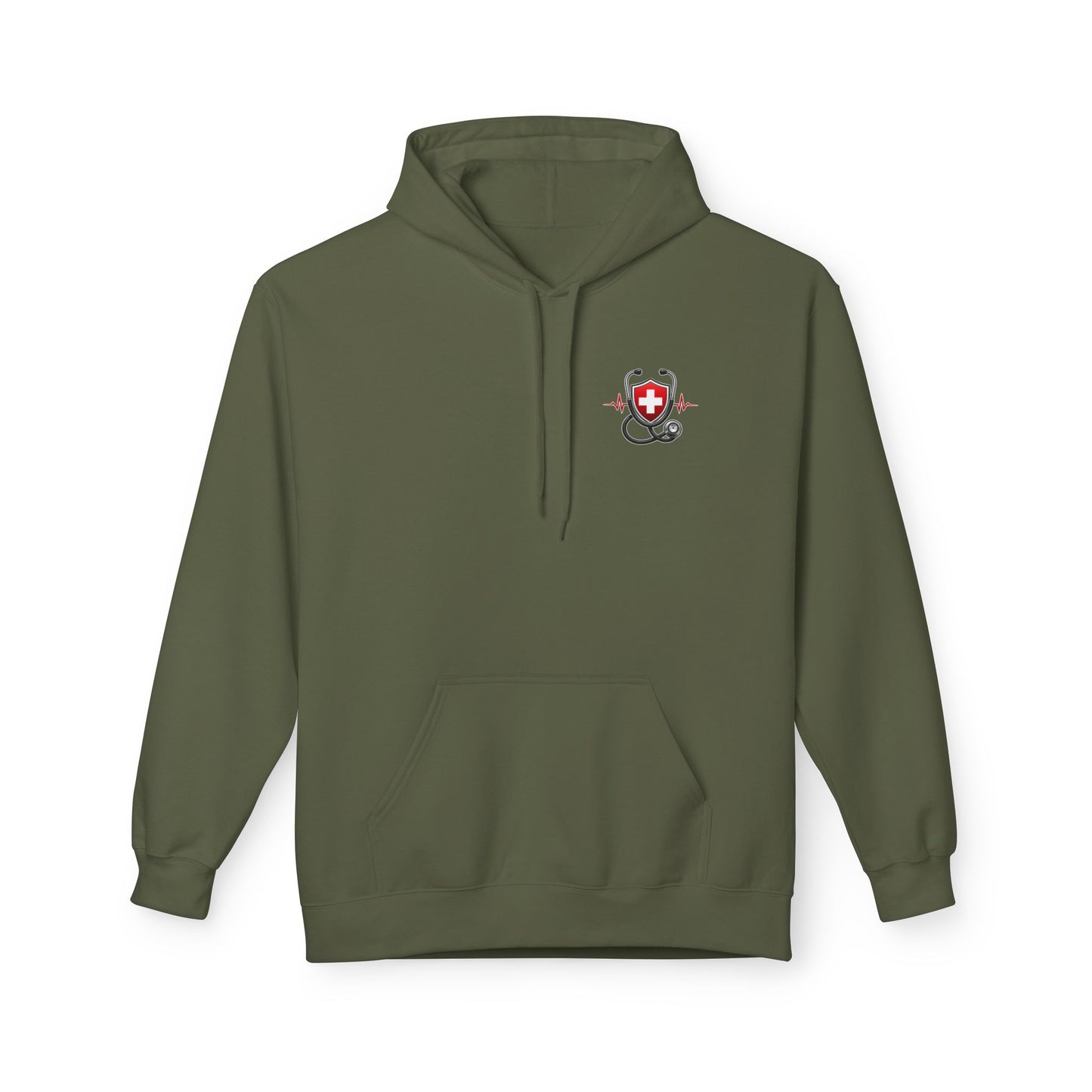 ER Nurse Hoodie - "Present in Chaos, Fueled by Caffeine & Compassion" Medical Staff Pullover