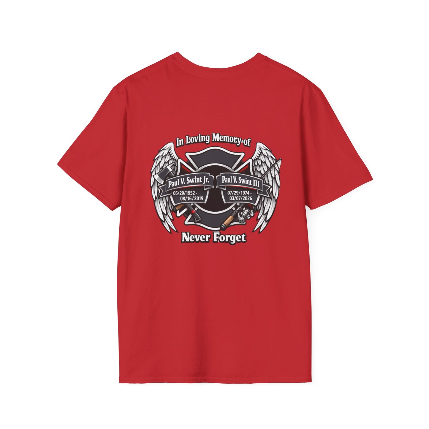 Memorial Wings T-Shirt — 'In Loving Memory / Never Forget' Tribute Tee