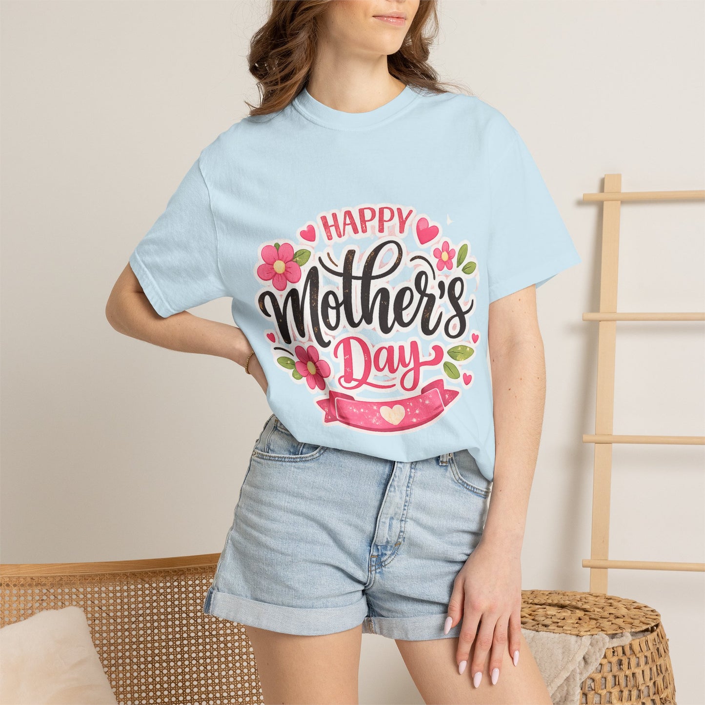 Mother's Day Floral T-Shirt — "Happy Mother's Day" Celebration Tee