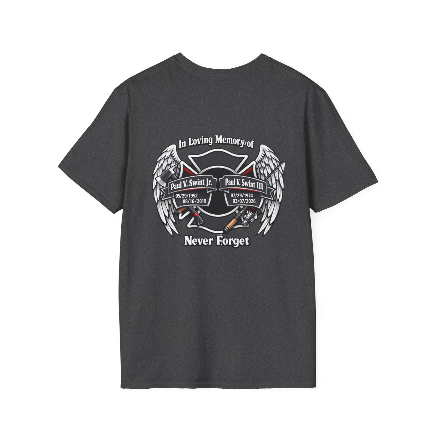 Memorial Wings T-Shirt — 'In Loving Memory / Never Forget' Tribute Tee