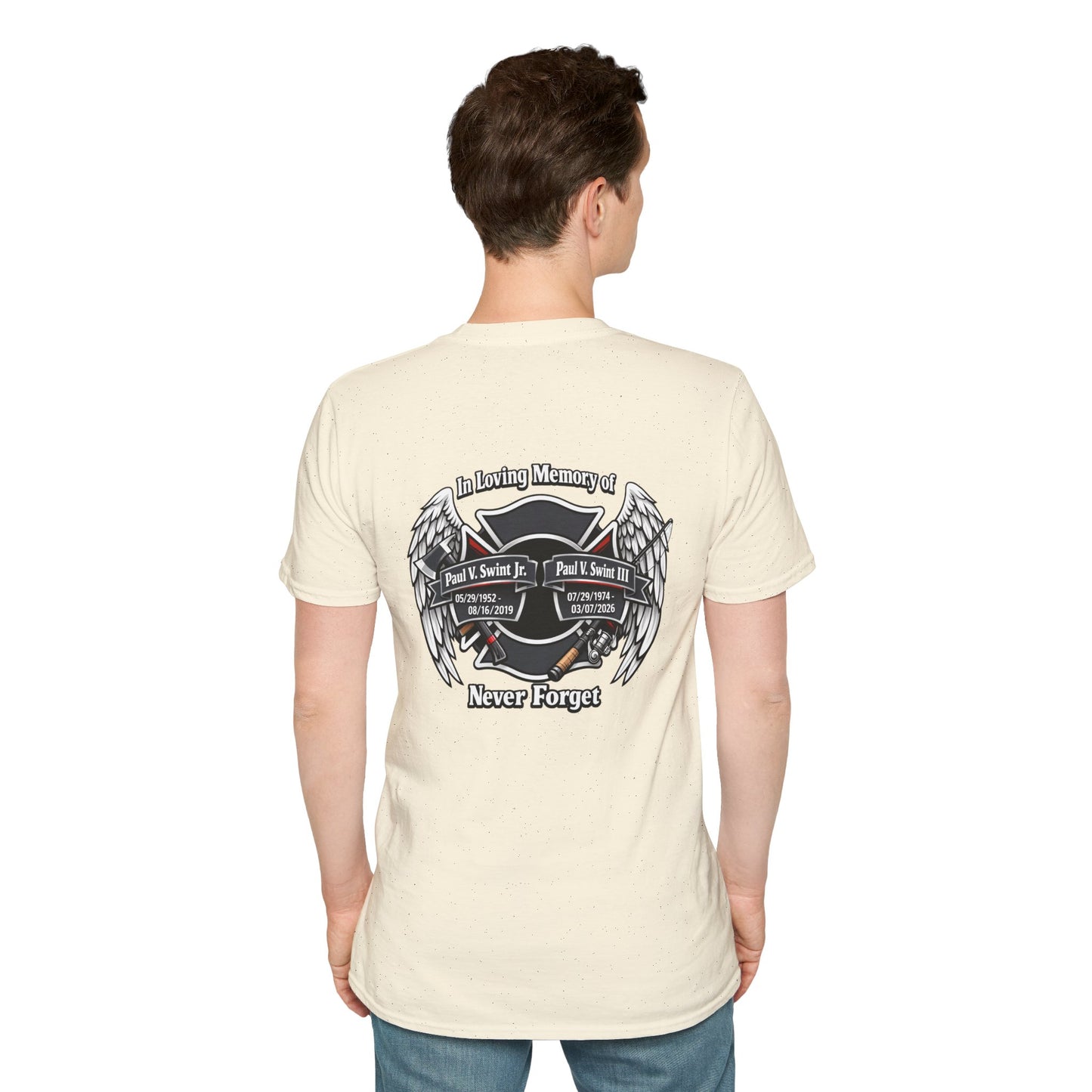Memorial Wings T-Shirt — 'In Loving Memory / Never Forget' Tribute Tee