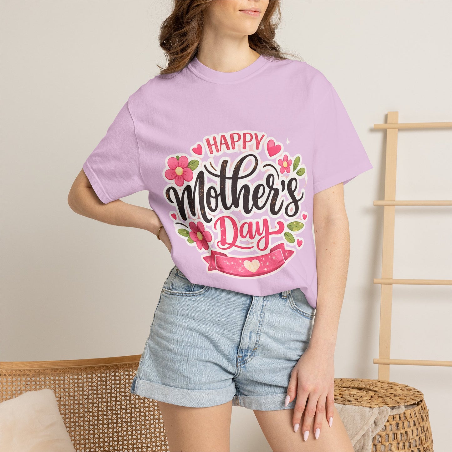 Mother's Day Floral T-Shirt — "Happy Mother's Day" Celebration Tee