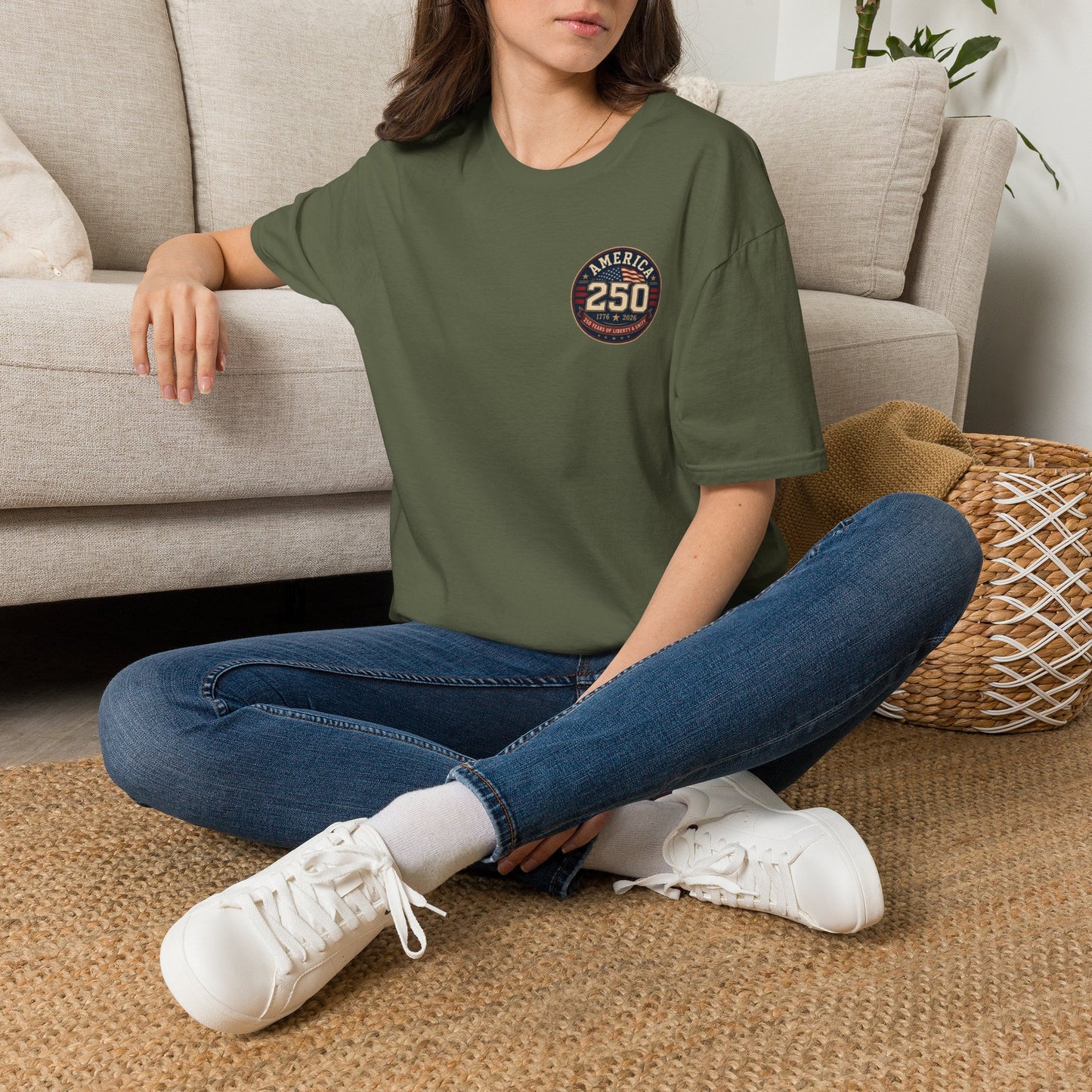 America 250 Firefighter Patriotic Graphic Tee