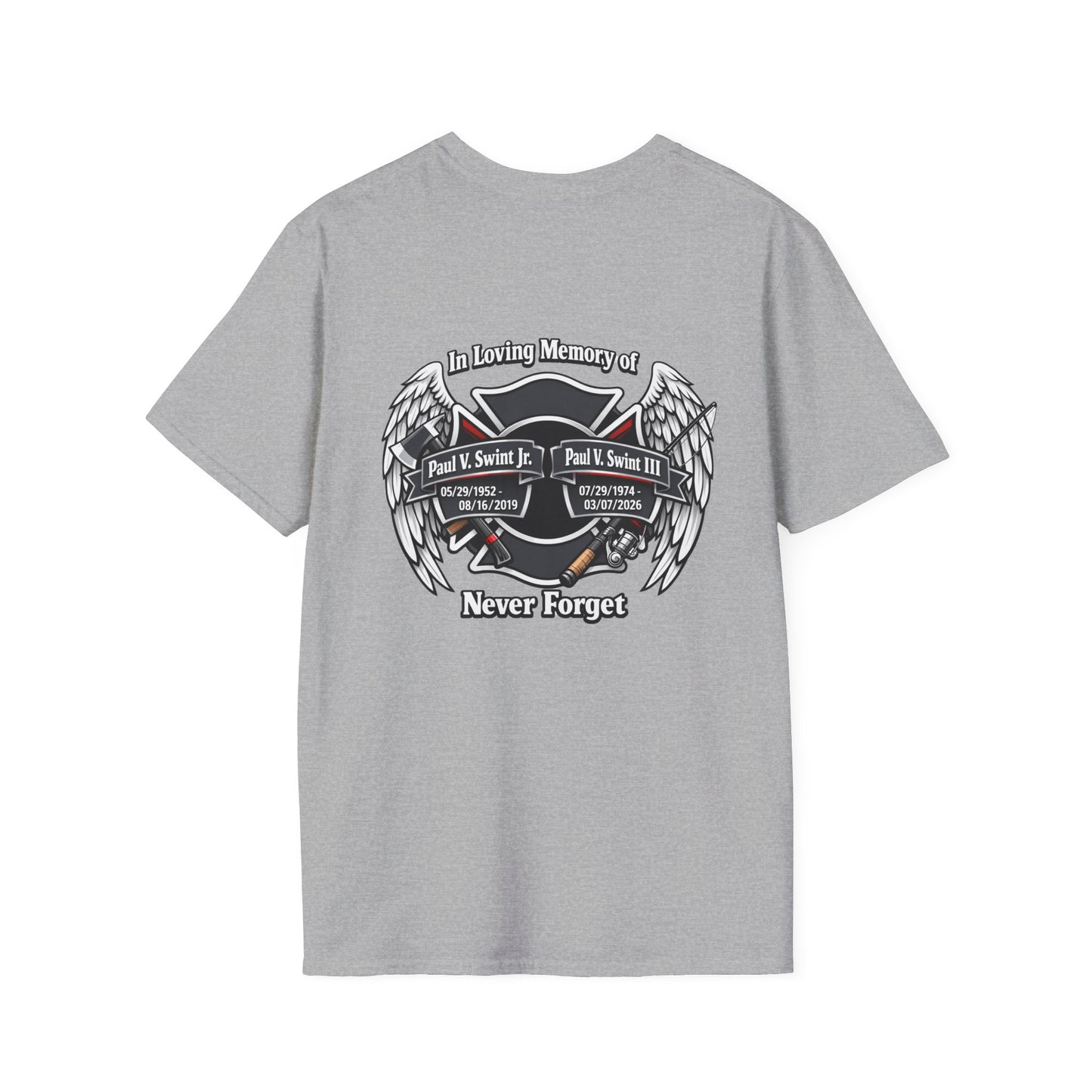 Memorial Wings T-Shirt — 'In Loving Memory / Never Forget' Tribute Tee