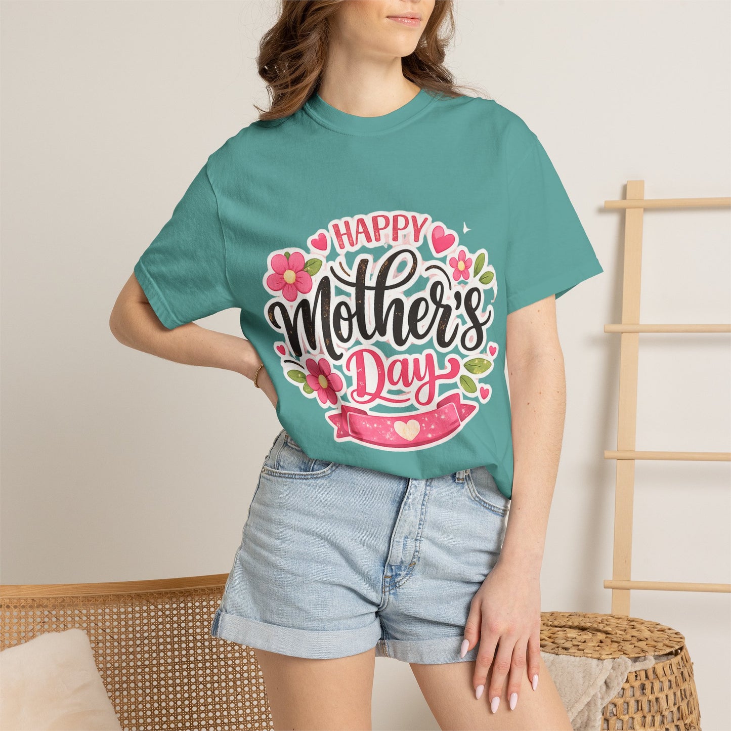 Mother's Day Floral T-Shirt — "Happy Mother's Day" Celebration Tee