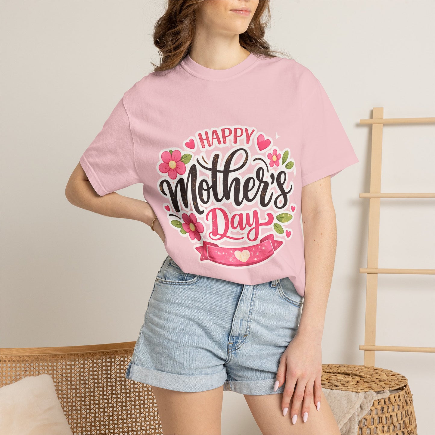 Mother's Day Floral T-Shirt — "Happy Mother's Day" Celebration Tee