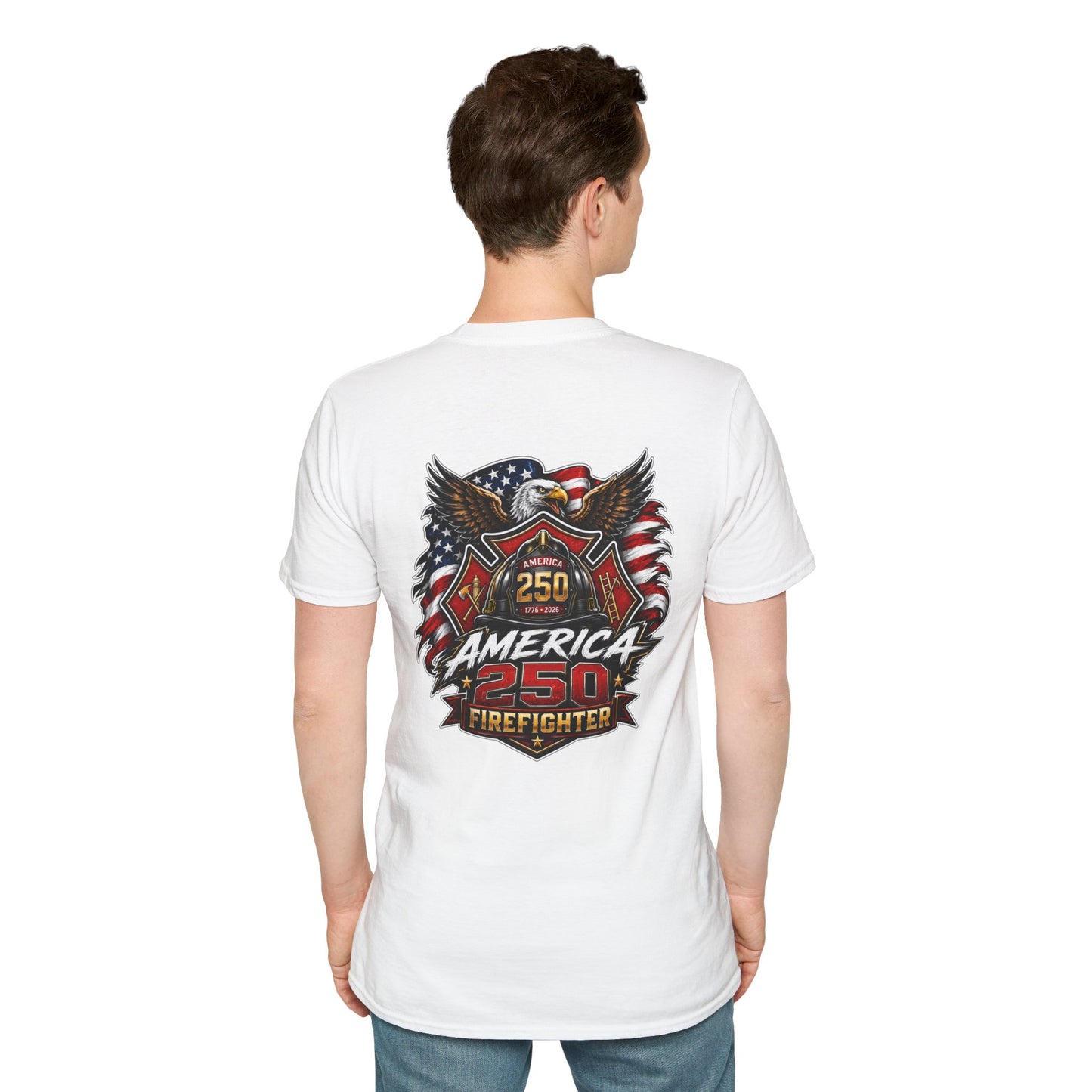America 250 Firefighter Patriotic Graphic Tee