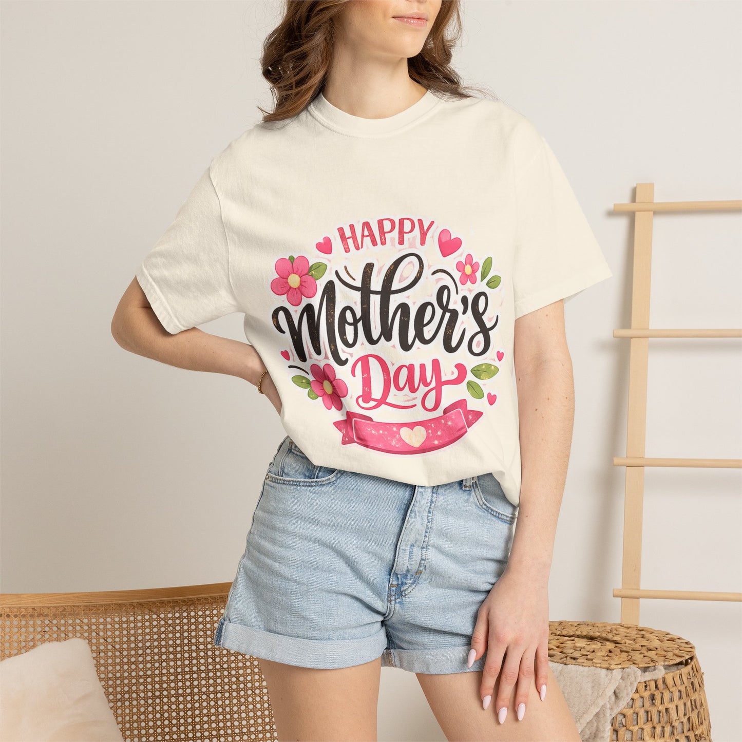 Mother's Day Floral T-Shirt — "Happy Mother's Day" Celebration Tee