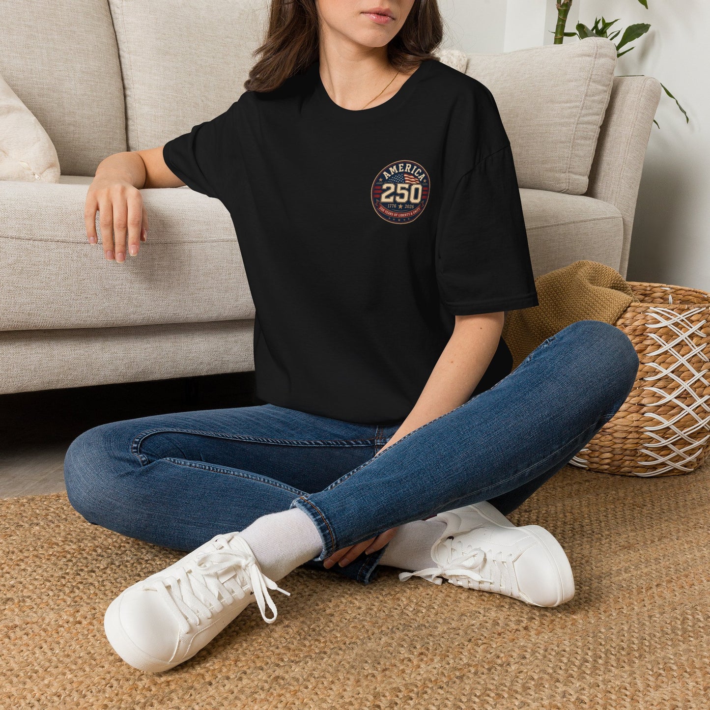 America 250 Firefighter Patriotic Graphic Tee