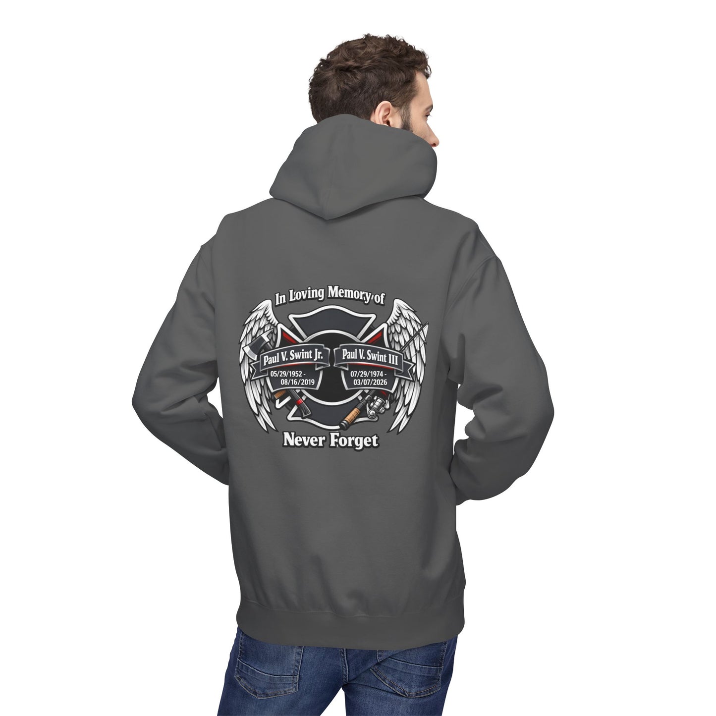 Memorial 'Never Forget' Hoodie — In Loving Memory Tribute Sweatshirt