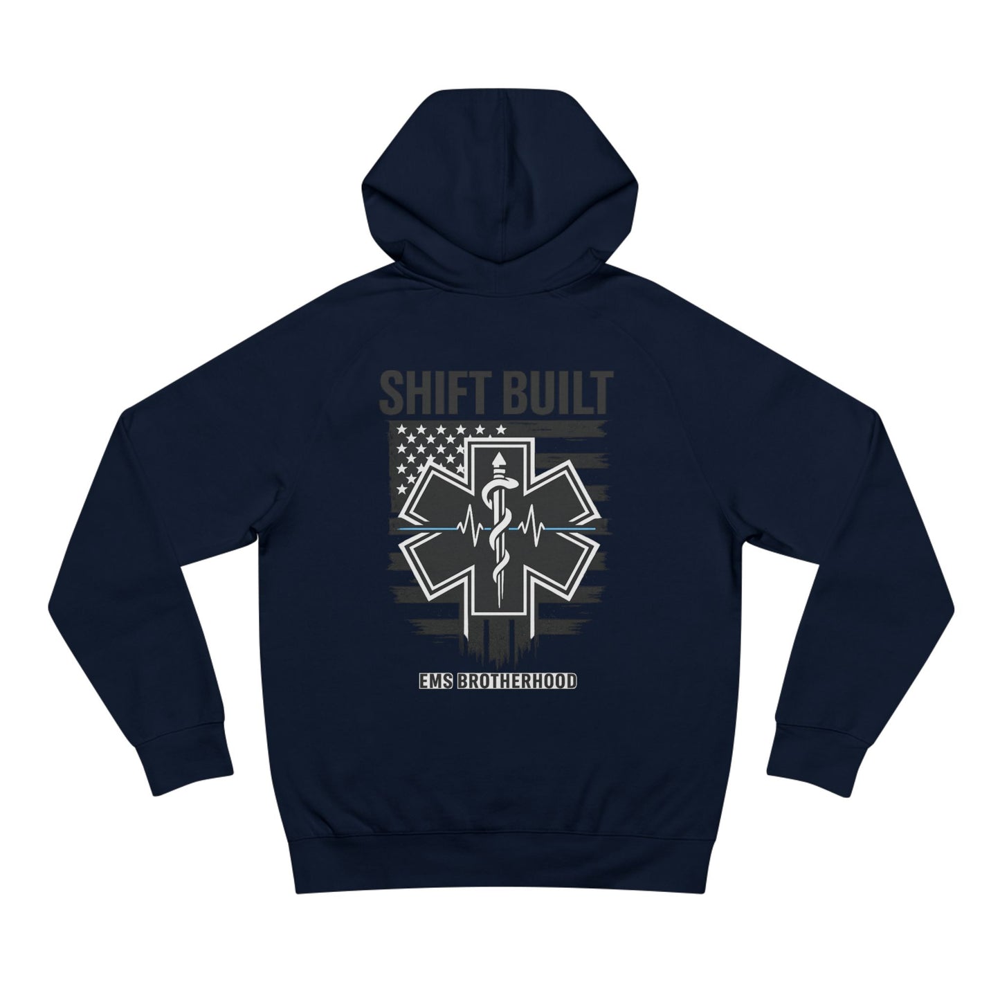 Shift Built EMS Brotherhood Hoodie | Paramedic Star of Life, American Flag