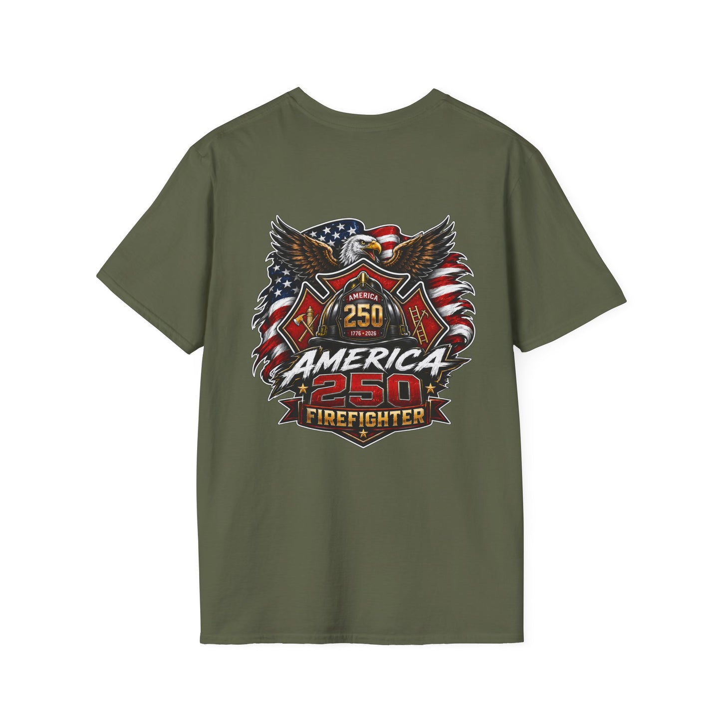 America 250 Firefighter Patriotic Graphic Tee