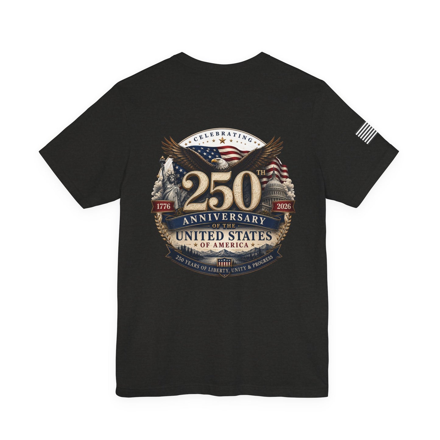 250th Anniversary United States T-Shirt — Patriotic Eagle American Flag Tee