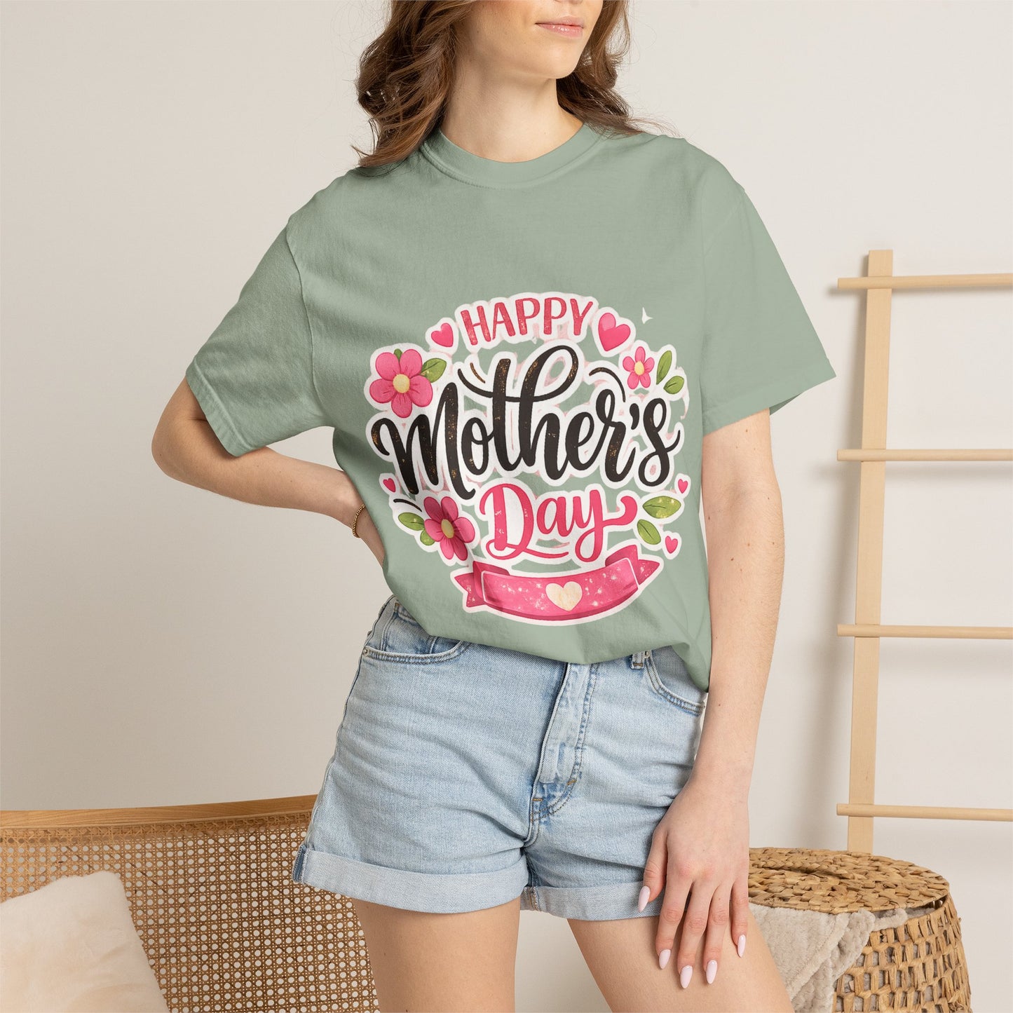 Mother's Day Floral T-Shirt — "Happy Mother's Day" Celebration Tee