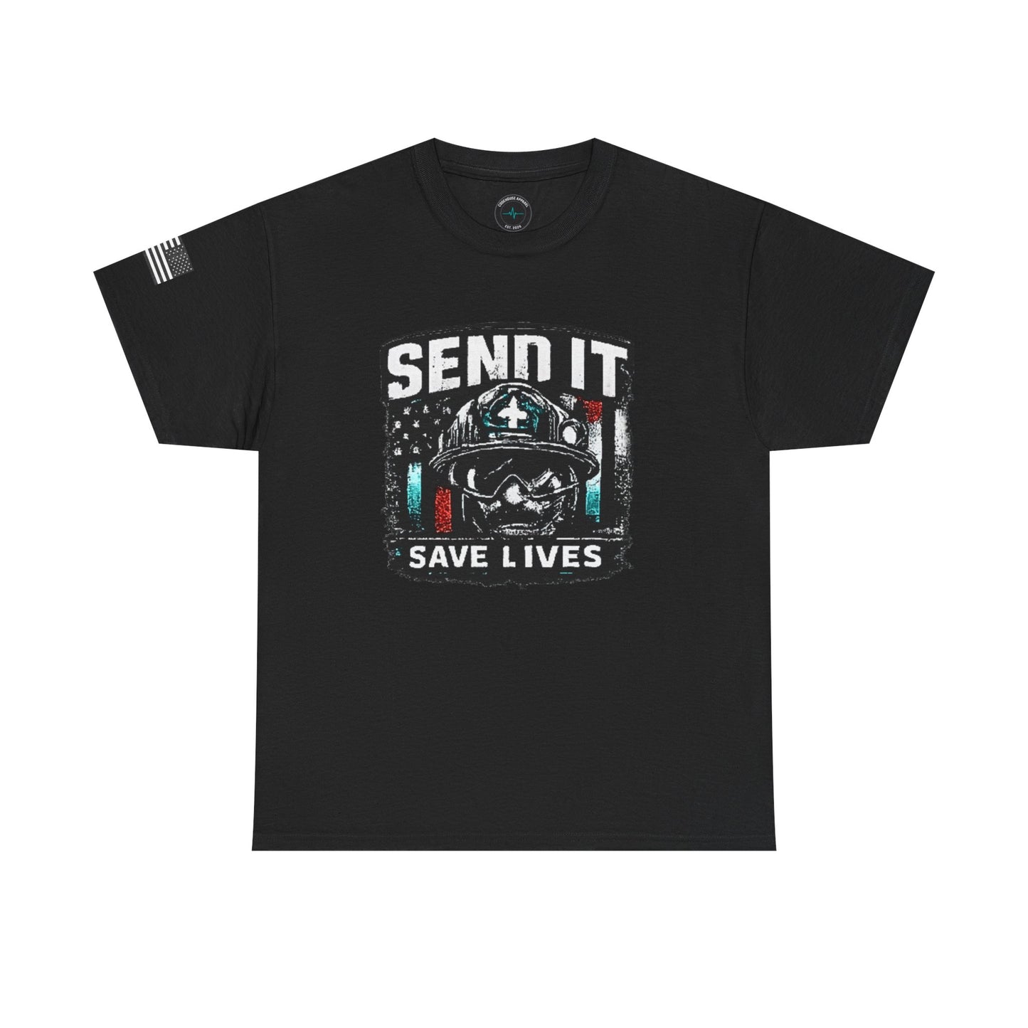 Send It Save Lives T‑Shirt — EMS/Paramedic Rescue Helmet Tee