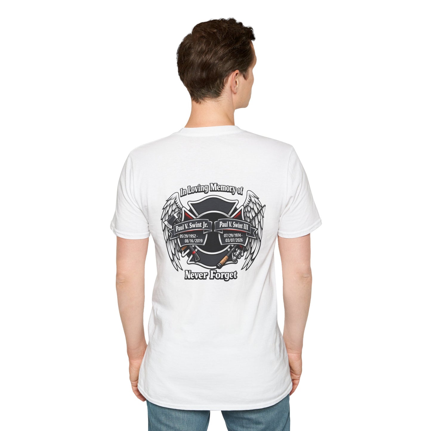 Memorial Wings T-Shirt — 'In Loving Memory / Never Forget' Tribute Tee