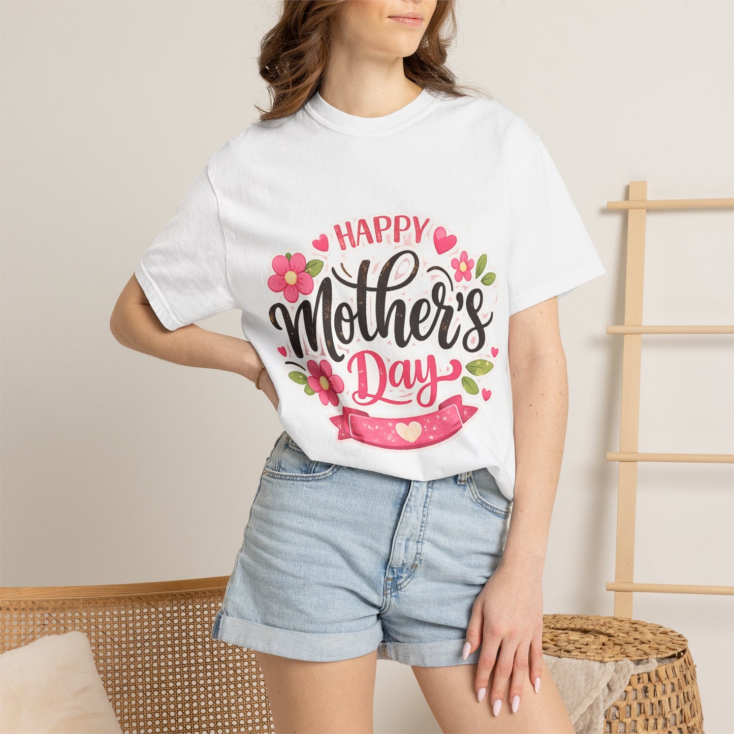 Mother's Day Floral T-Shirt — "Happy Mother's Day" Celebration Tee