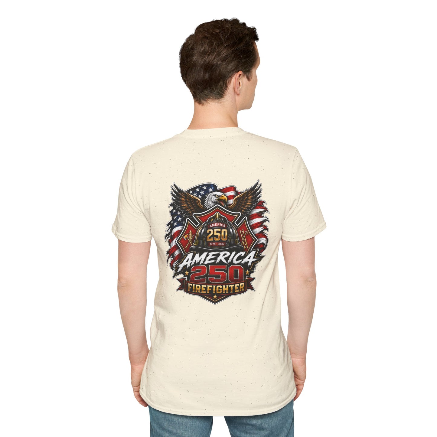 America 250 Firefighter Patriotic Graphic Tee