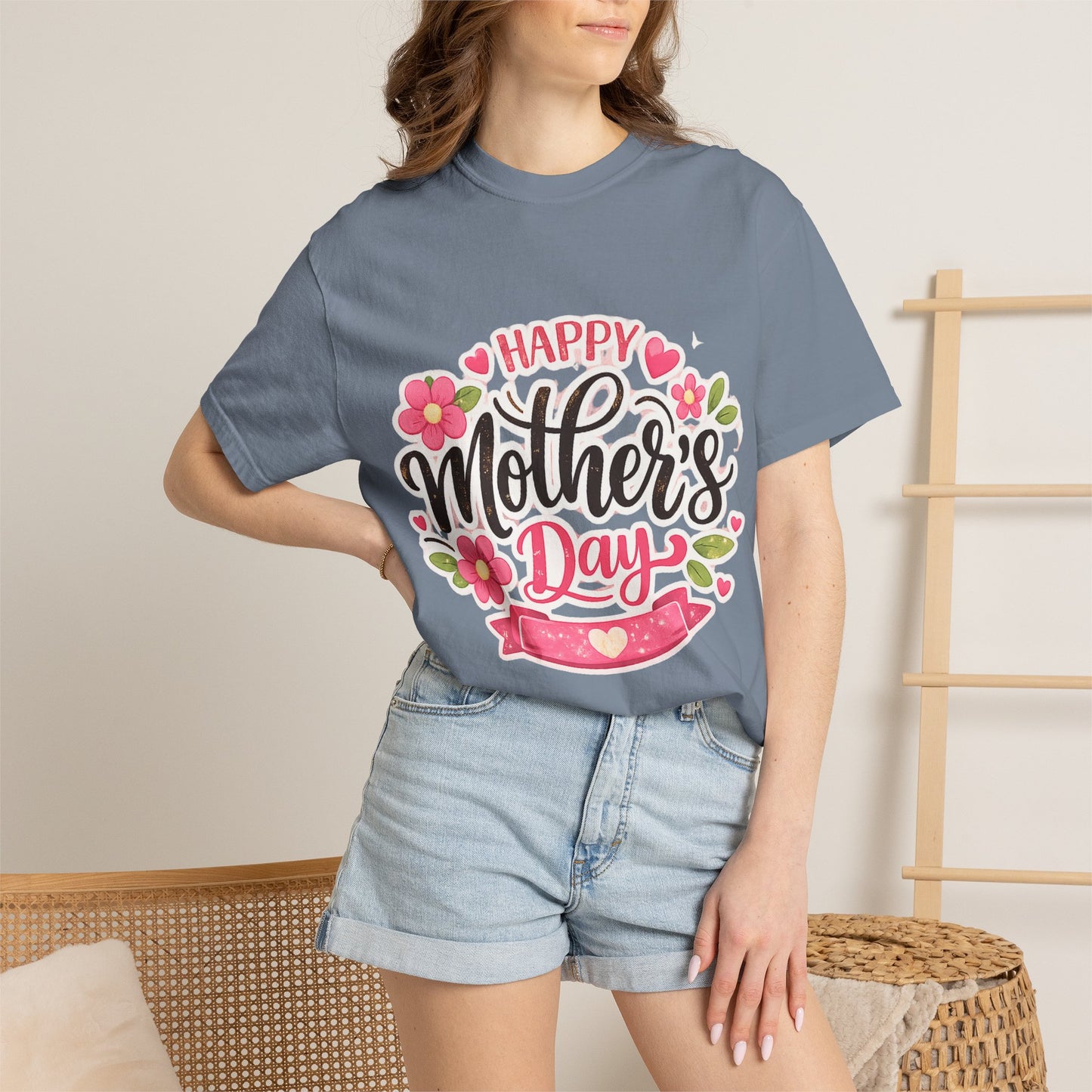 Mother's Day Floral T-Shirt — "Happy Mother's Day" Celebration Tee