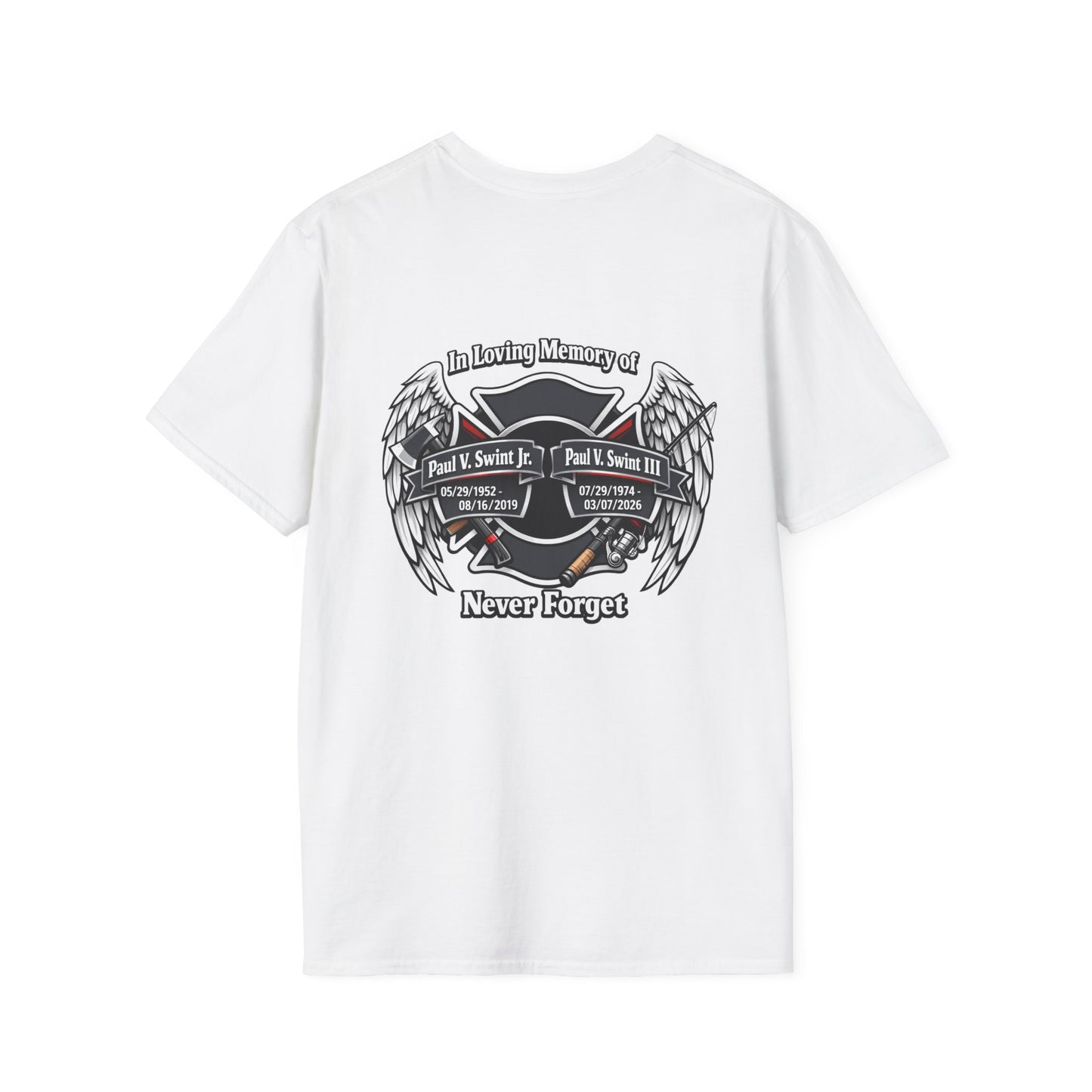 Memorial Wings T-Shirt — 'In Loving Memory / Never Forget' Tribute Tee