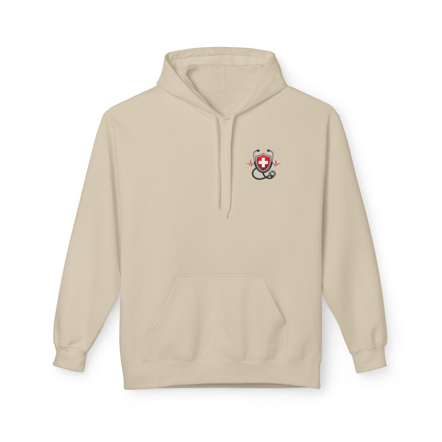ER Nurse Hoodie - "Present in Chaos, Fueled by Caffeine & Compassion" Medical Staff Pullover