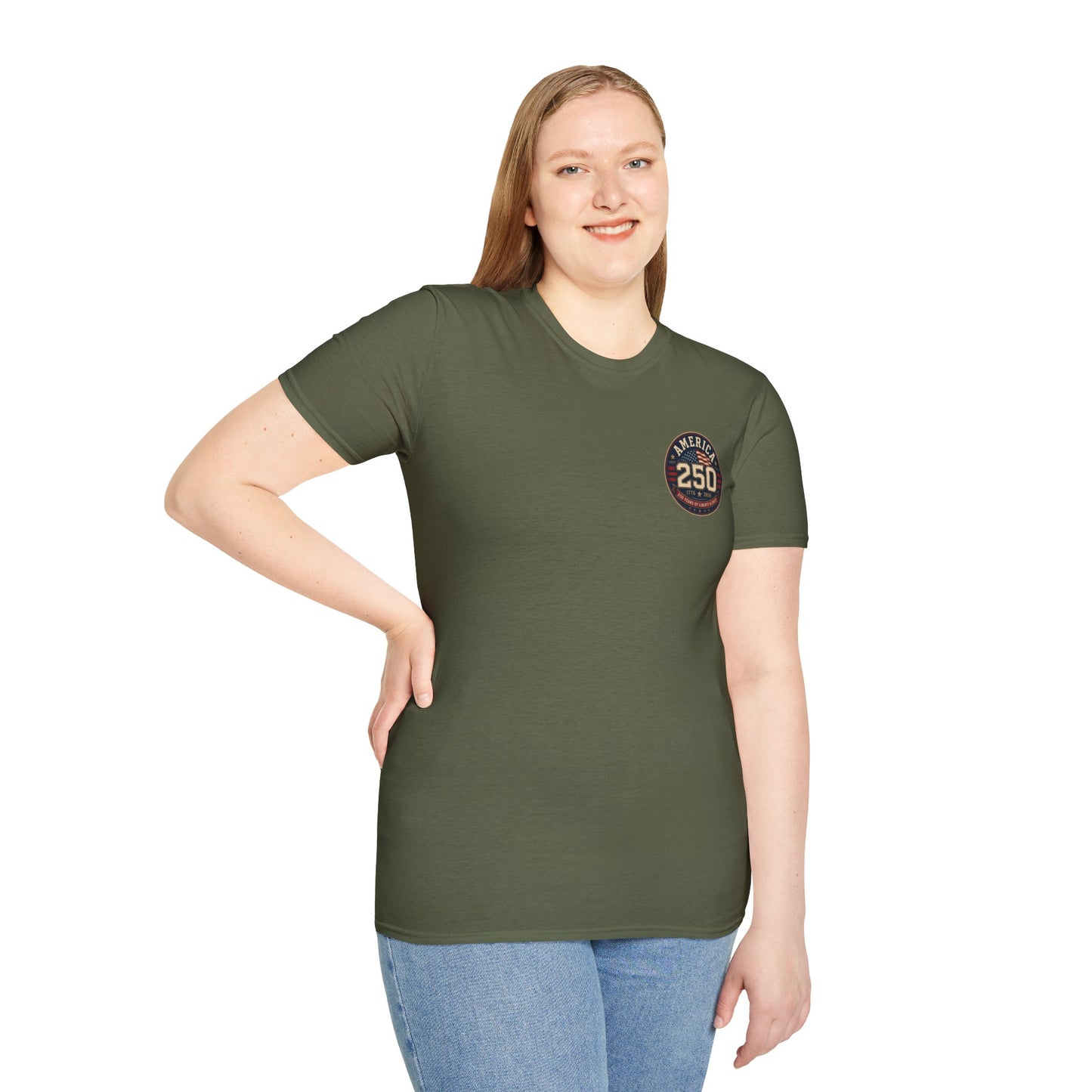 America 250 Firefighter Patriotic Graphic Tee