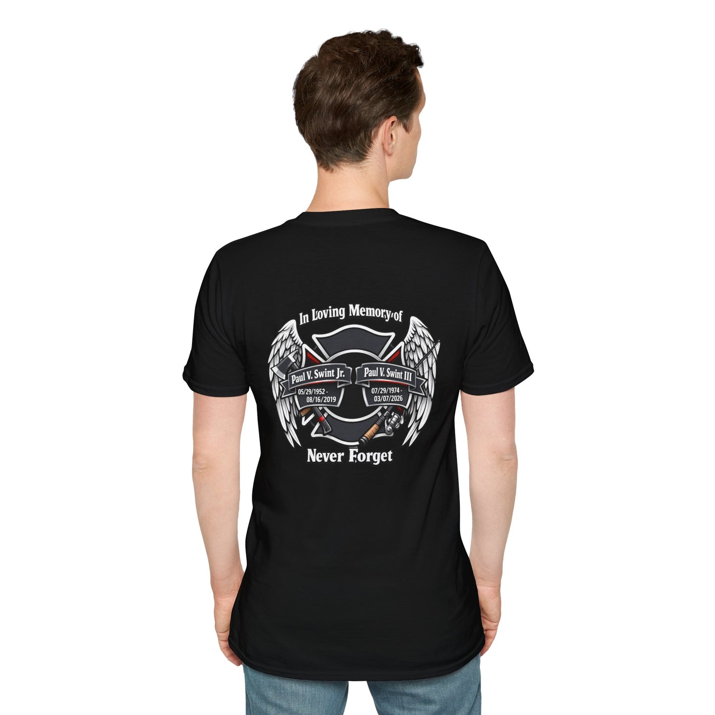 Memorial Wings T-Shirt — 'In Loving Memory / Never Forget' Tribute Tee