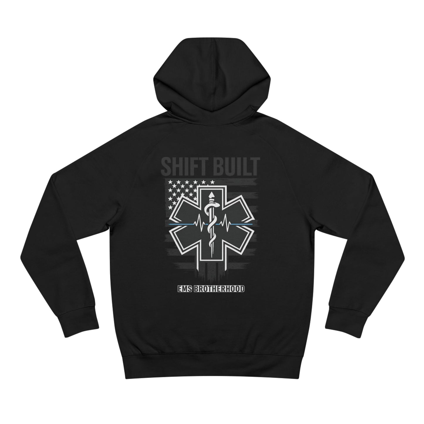 Shift Built EMS Brotherhood Hoodie | Paramedic Star of Life, American Flag