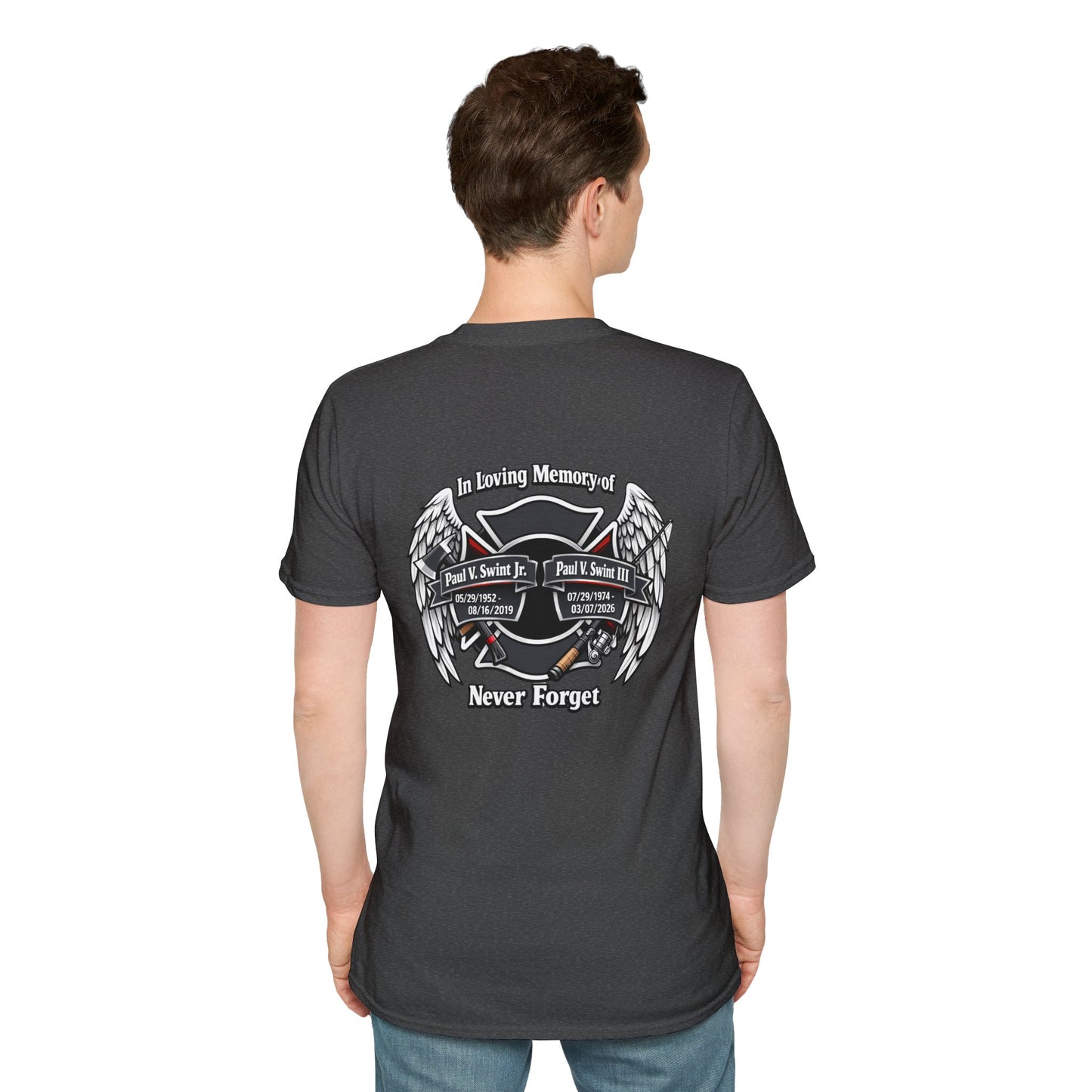 Memorial Wings T-Shirt — 'In Loving Memory / Never Forget' Tribute Tee