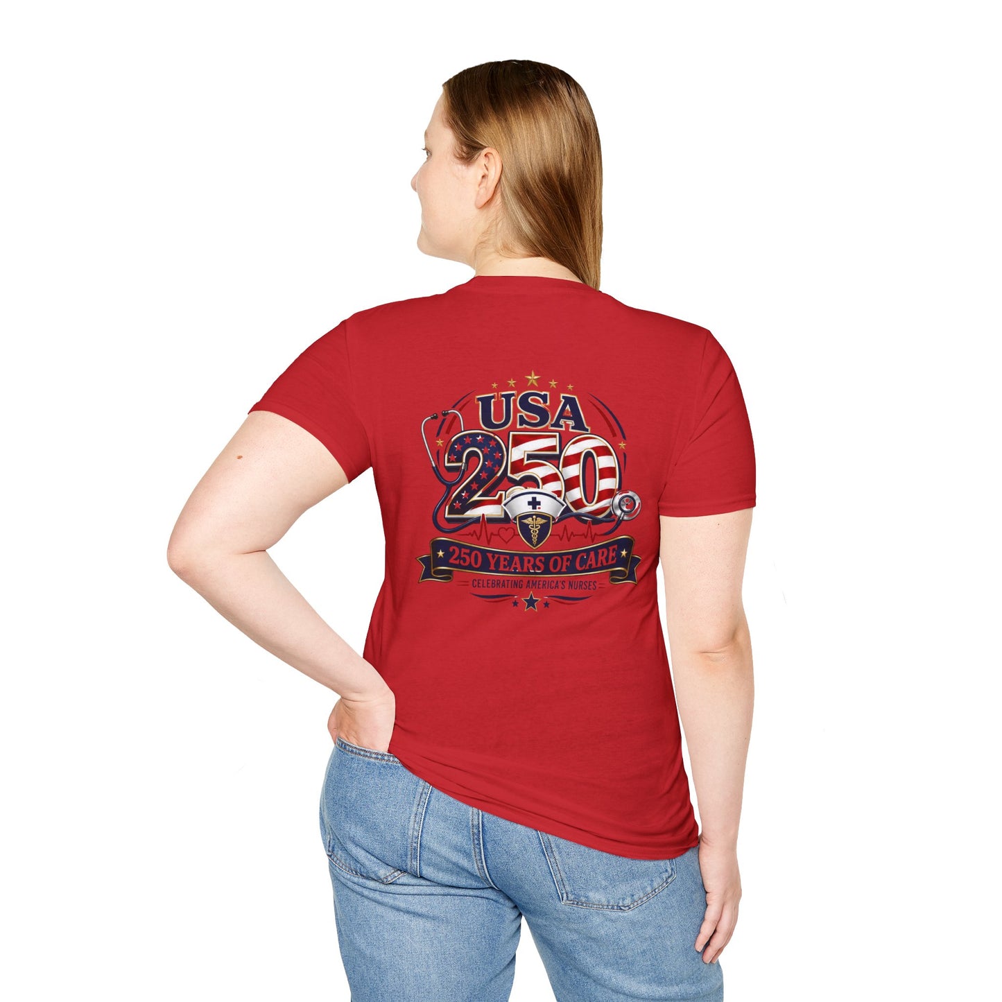 USA 250 Years of Care Nurse Shirt – Patriotic America’s Nurses 250th Anniversary Graphic Tee